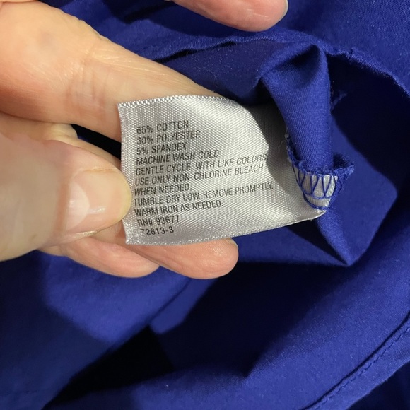 Women’s Deep Purple Worthington stretch button down shirt. Size 14 - Picture 4 of 5